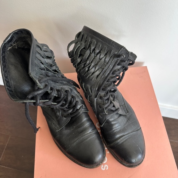 Slouchy combat boot in soft leather - Picture 4 of 4